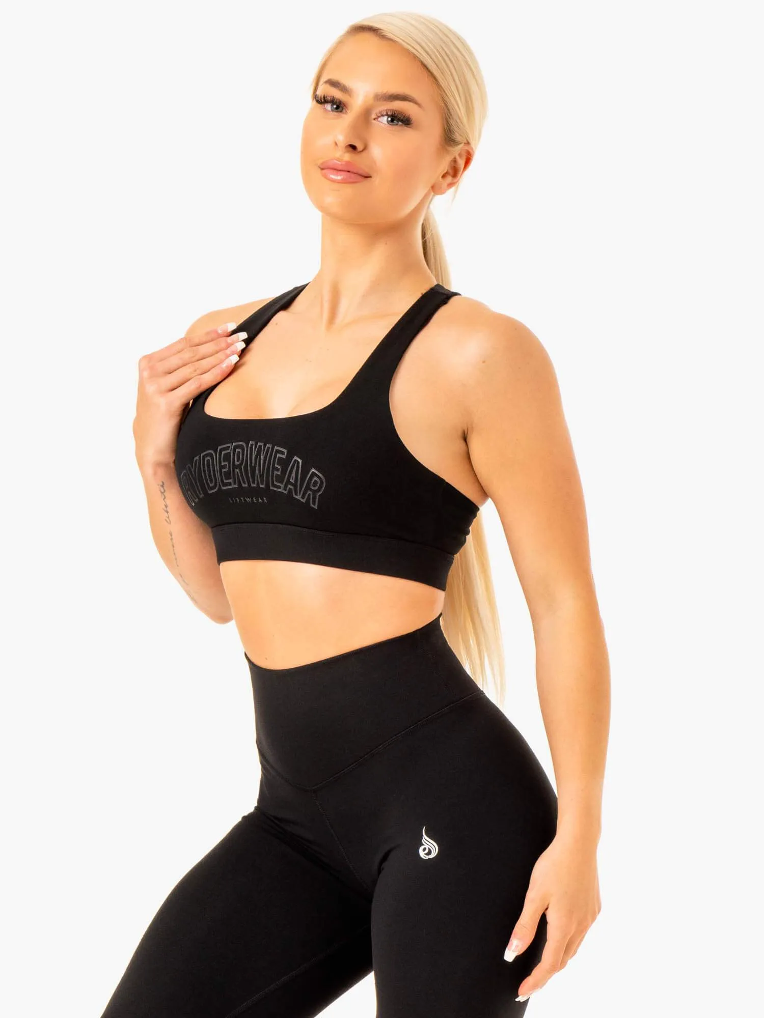 Knockout Racer Back Sports Bra - Black sold by Ryderwear product image thumbnail 3