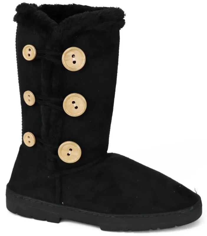 Chatz Womens Microsuede Button Boots made by S&D