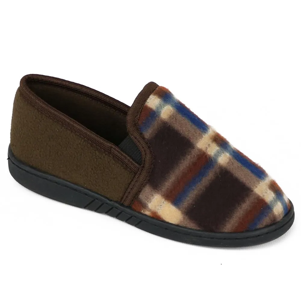 Zac & Evan Boys 11-5 Plaid Fleece Slipper Shoe sold by S&D product image thumbnail 2