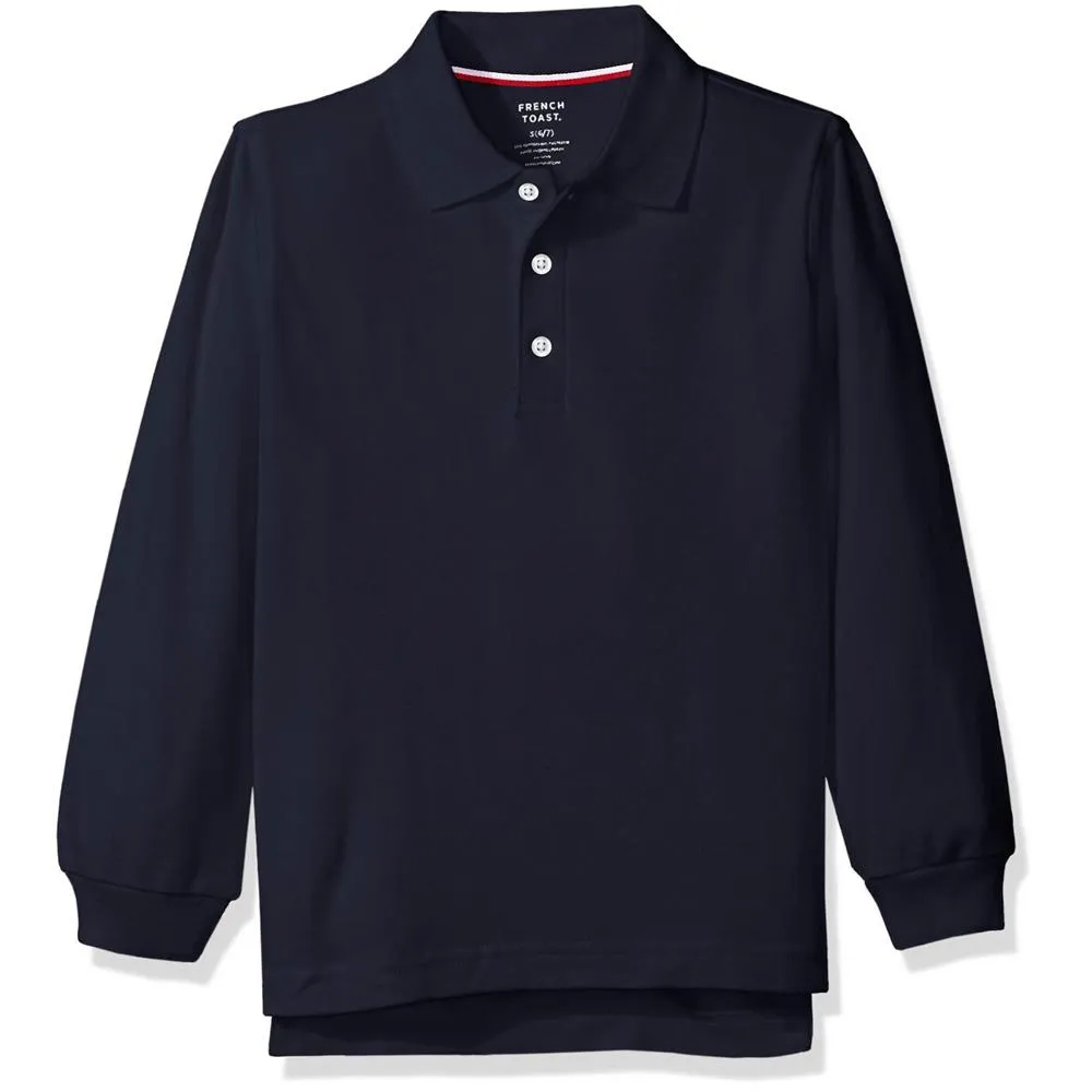 French Toast Boys 4-20 Long-Sleeve Interlock Polo sold by S&D product image thumbnail 3