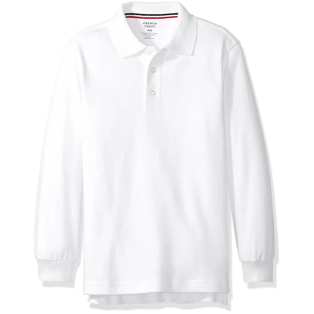 French Toast Boys 4-20 Long-Sleeve Interlock Polo sold by S&D