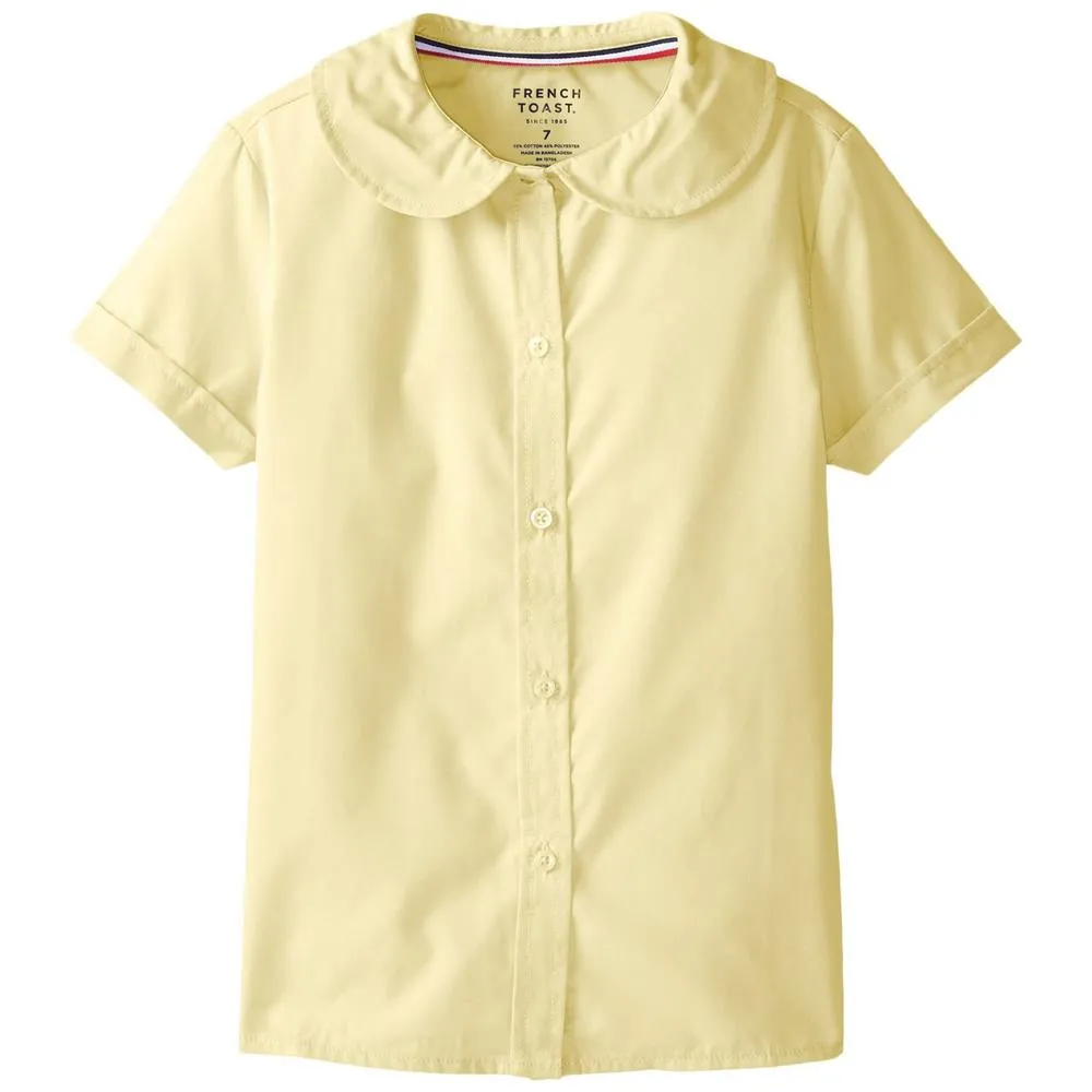 French Toast Girls Peter Pan Short Sleeve Button Down Shirt sold by S&D product image thumbnail 5
