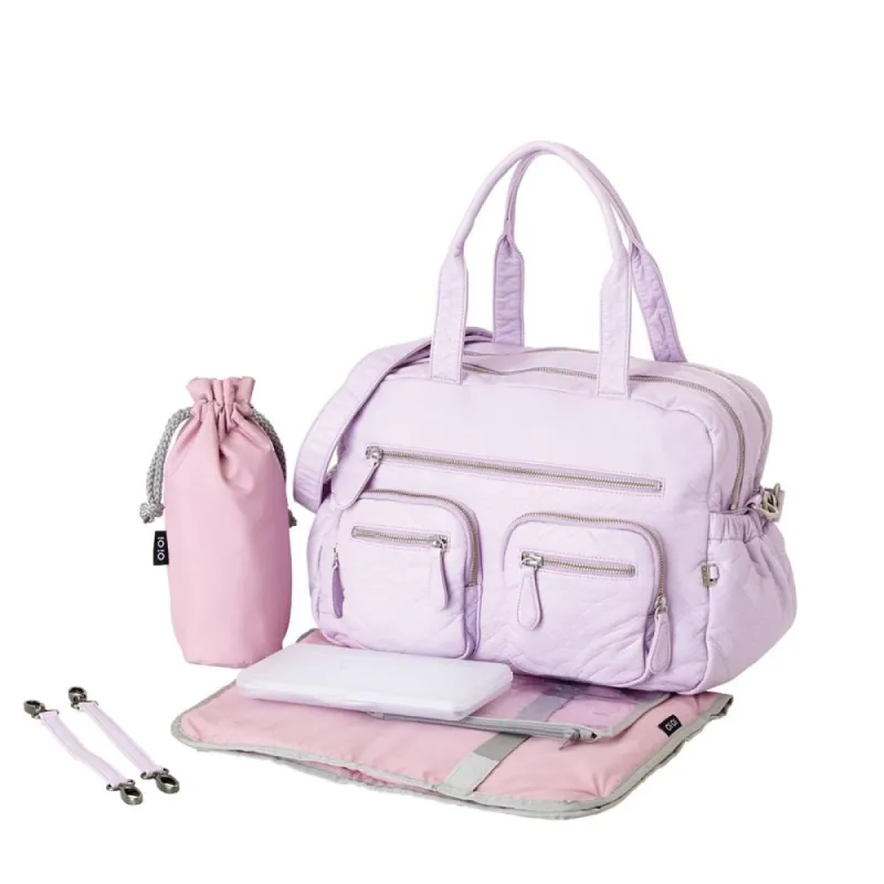 oioi Lilac Orchid Faux Lizard Carry-All Diaper Bag sold by S&D