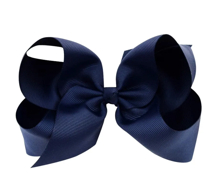 Crystal Collection 7 Inch Grosgrain Hair Bow Clip For Woman And Girls made by S&D