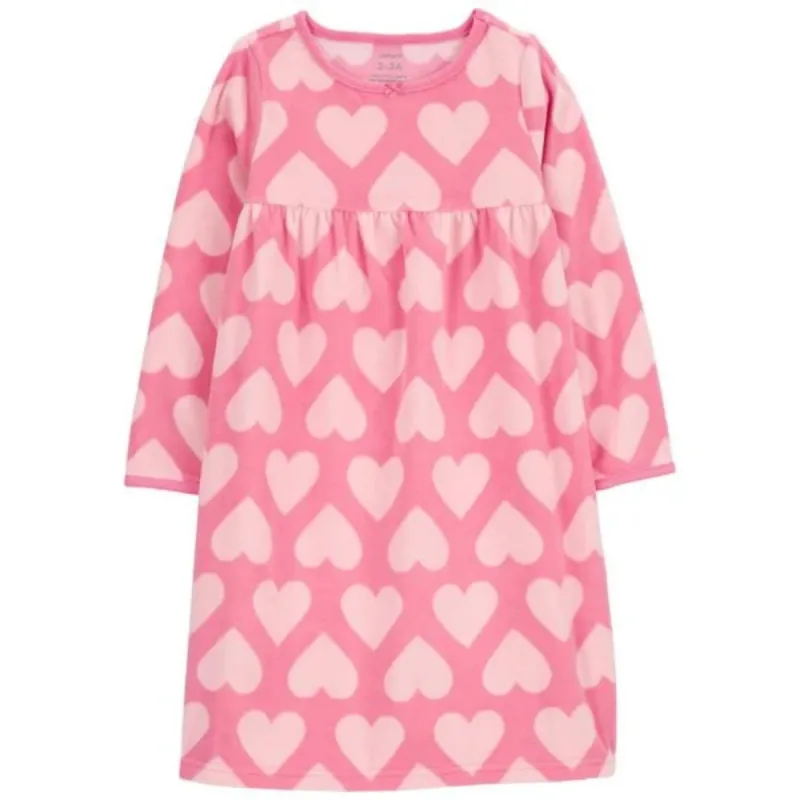 Carters Girls Heart Fleece Nightgown sold by S&D