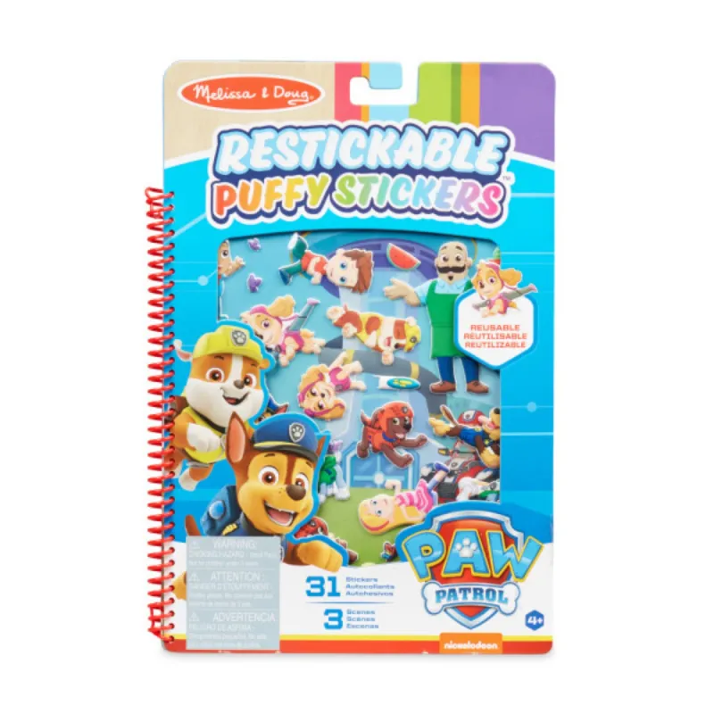 Melissa and Doug PAW Patrol Restickable Puffy Stickers - Adventure Bay (31 Reusable Stickers) sold by S&D
