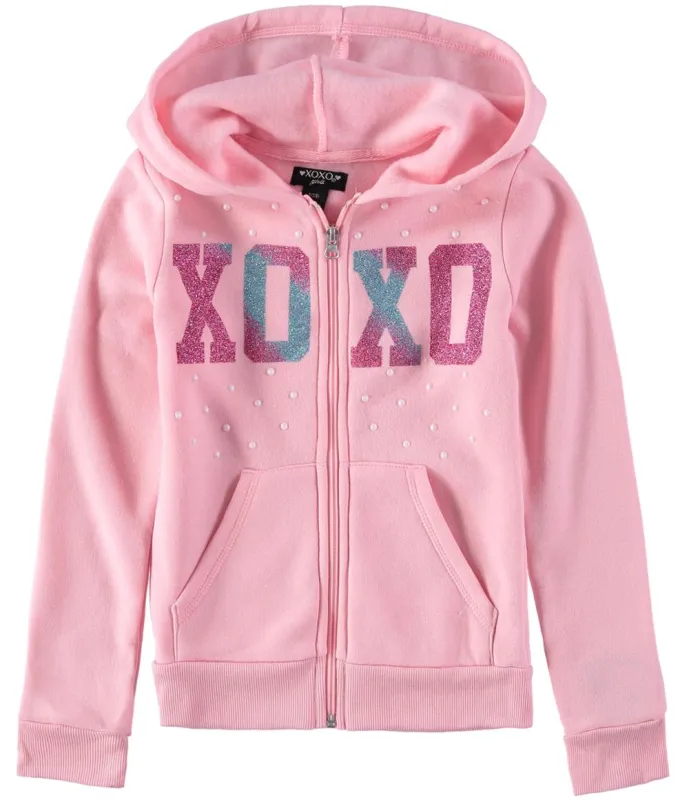 XOXO Girls 2T-4T  Glitter Logo Fleece Hoodie sold by S&D