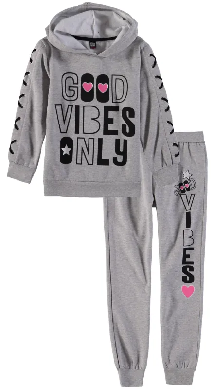 Star Ride Girls 7-16 2-Piece Eyelet Lace Up Hooded Sweatshirt Jogger Set sold by S&D