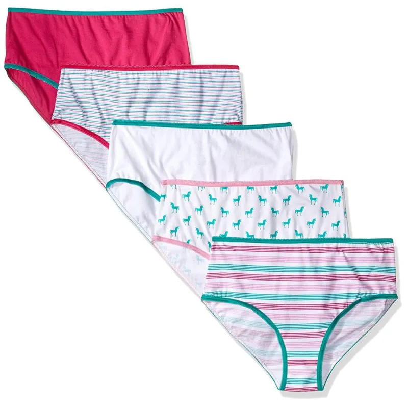 Trimfit Girls 2-16 Unicorn Print Briefs 5-Pack sold by S&D