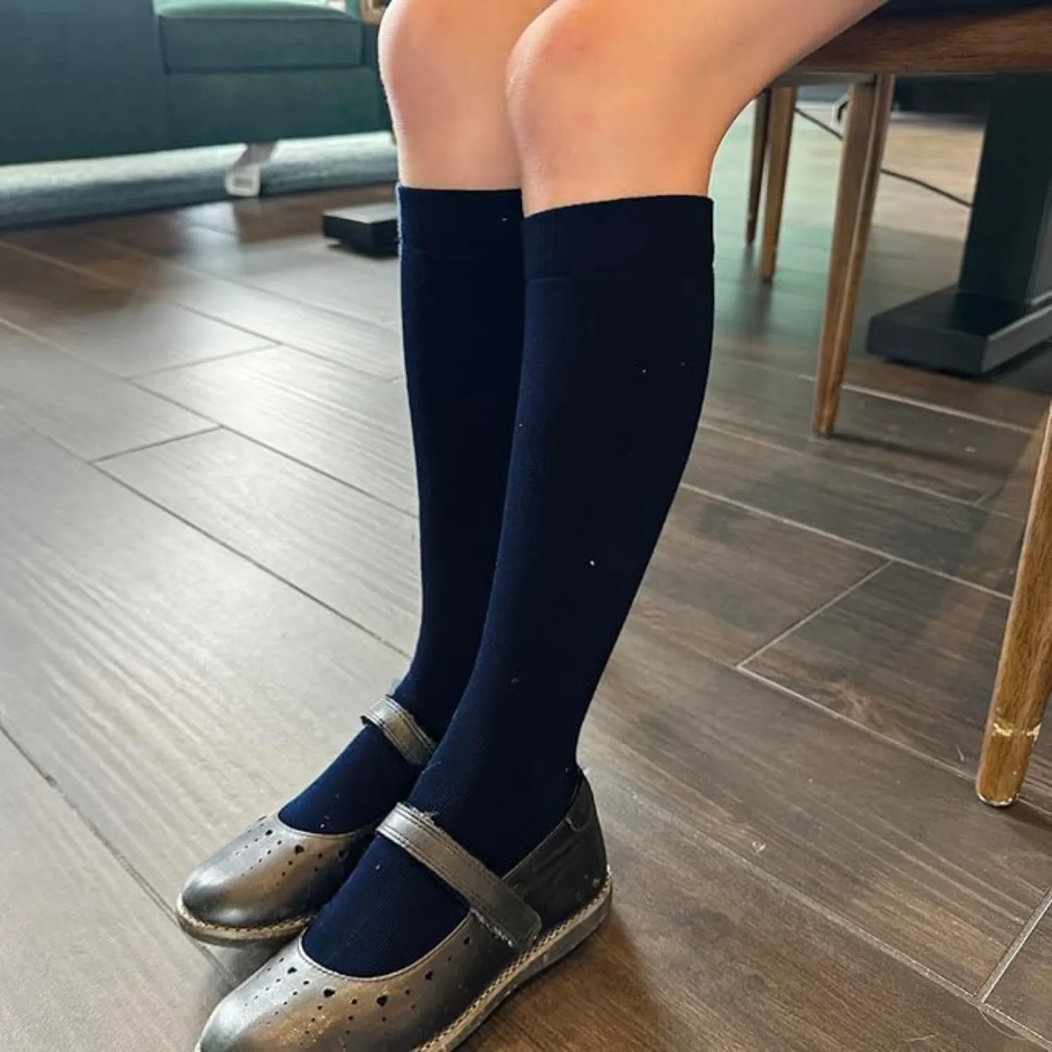 Student's Choice Girls 3-Pack Classic Flat School Uniform Knee High Dress Socks sold by S&D product image thumbnail 4