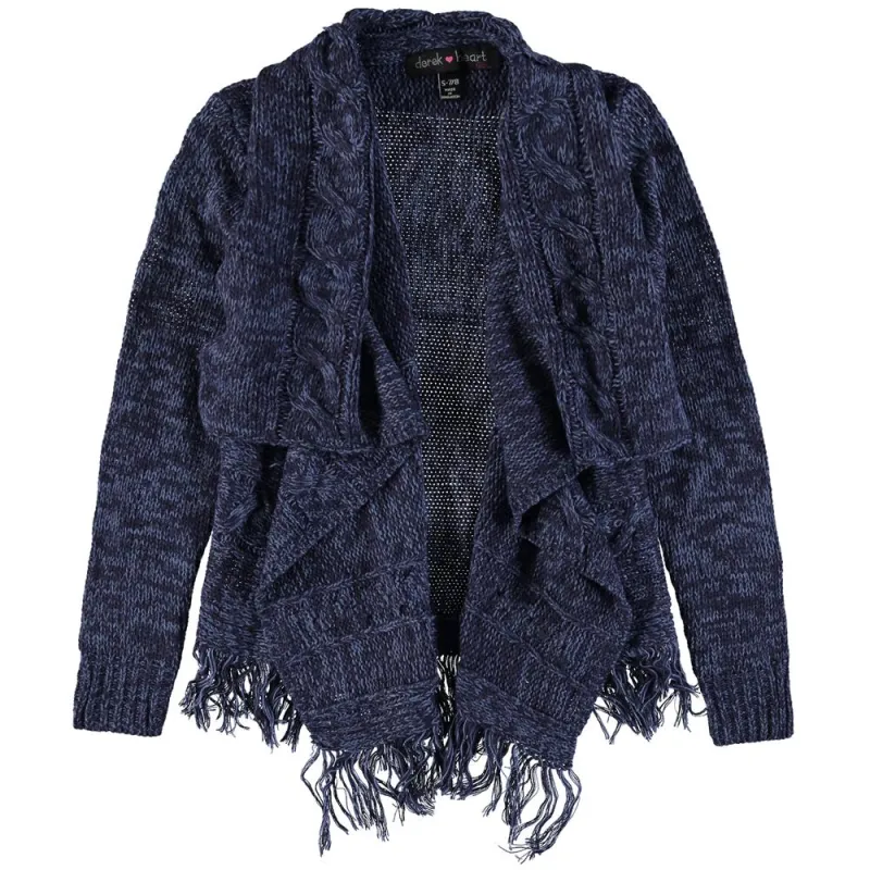 Derek Heart Girls 7-14 Fringe Cable Cozy Sweater sold by S&D