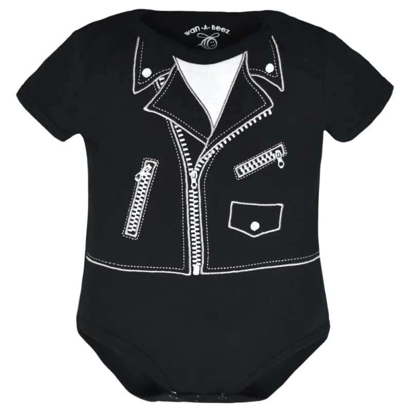 Wan-A-Beez Boys 0-12 Months Motorcycle Biker Bodysuit sold by S&D