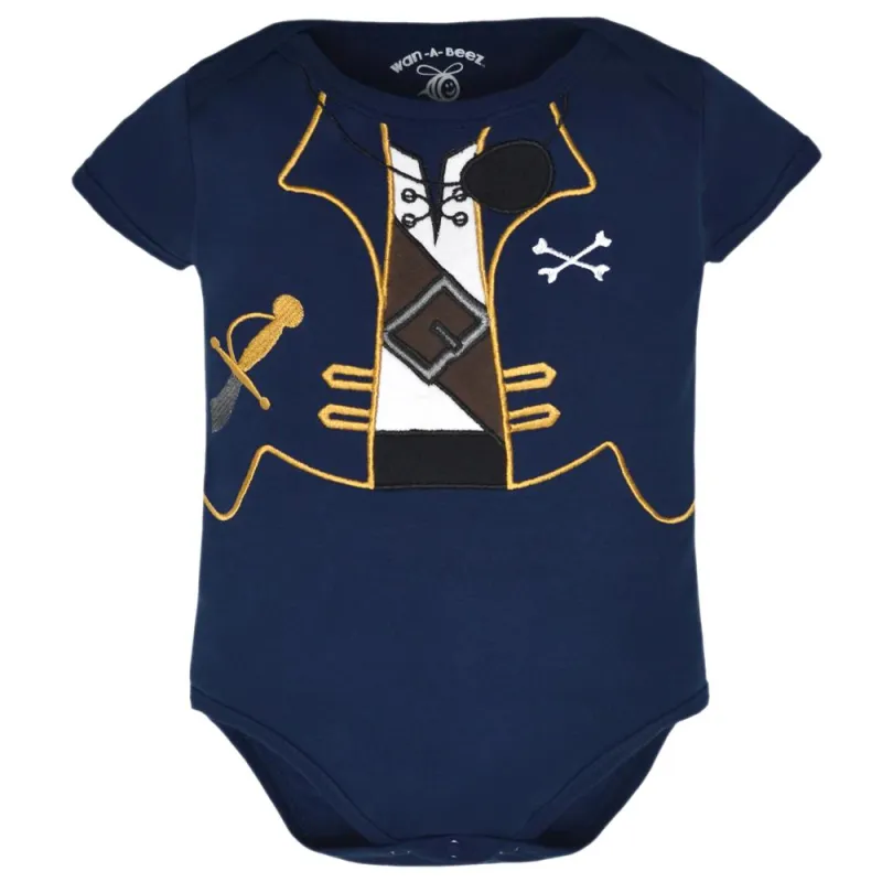 Wan-A-Beez Boys 0-12 Months Pirate Bodysuit sold by S&D