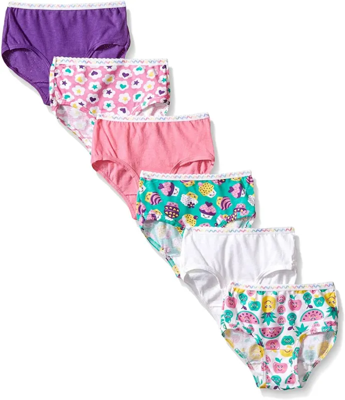 Fruit Of The Loom Girls 4-12 Briefs - 6 Pack sold by S&D