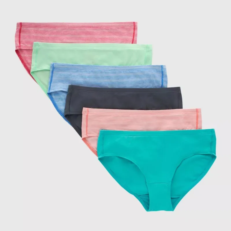 Hanes Girls 6pk Pure Comfort Microfiber Stretch Tagless Hipster sold by S&D