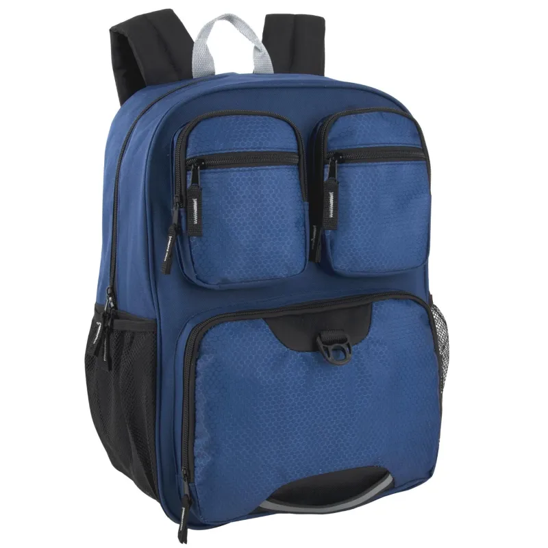 Trailmaker Reflective Cargo Backpack with Laptop Sleeve & Water Bottle Side Pockets sold by S&D