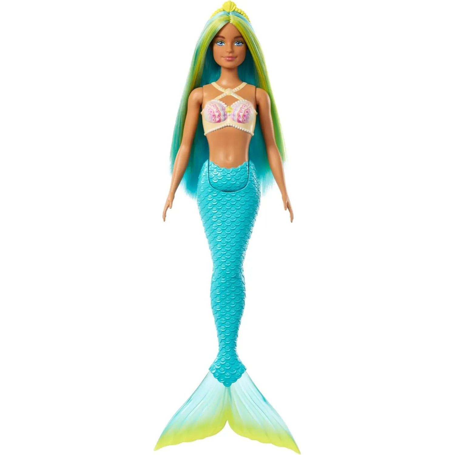 Barbie Mermaid Doll With Blue And Yellow Hair, Turquoise Tail, And Headband Accessory sold by S&D