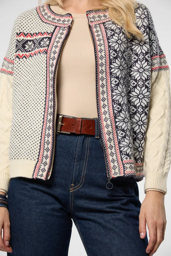 Fair Isle Knit Sleeve Cardigan sold by SAACHI product image thumbnail 3