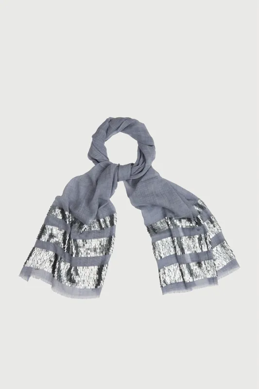 Fringe Sequins Scarf sold by SAACHI
