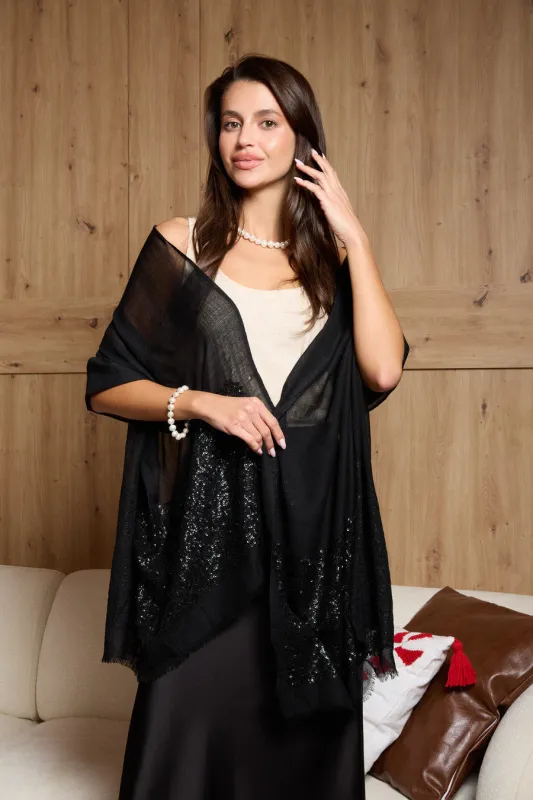 Wool Sparkle Scarf sold by SAACHI