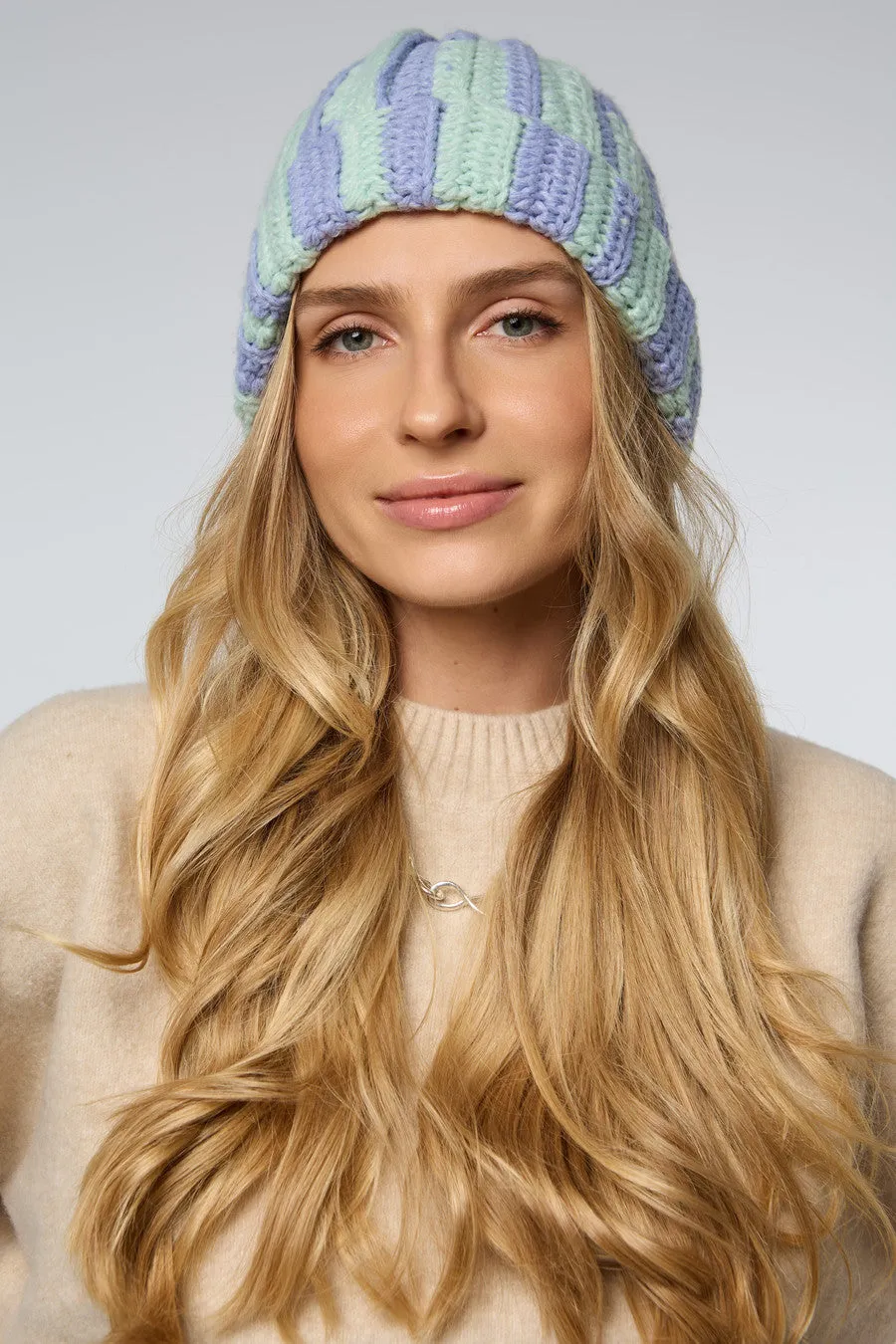 Candy Striped Chunky Beanie sold by SAACHI product image thumbnail 5