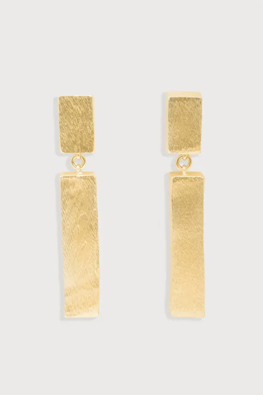 Duo Rectangle Metal Earrings sold by SAACHI