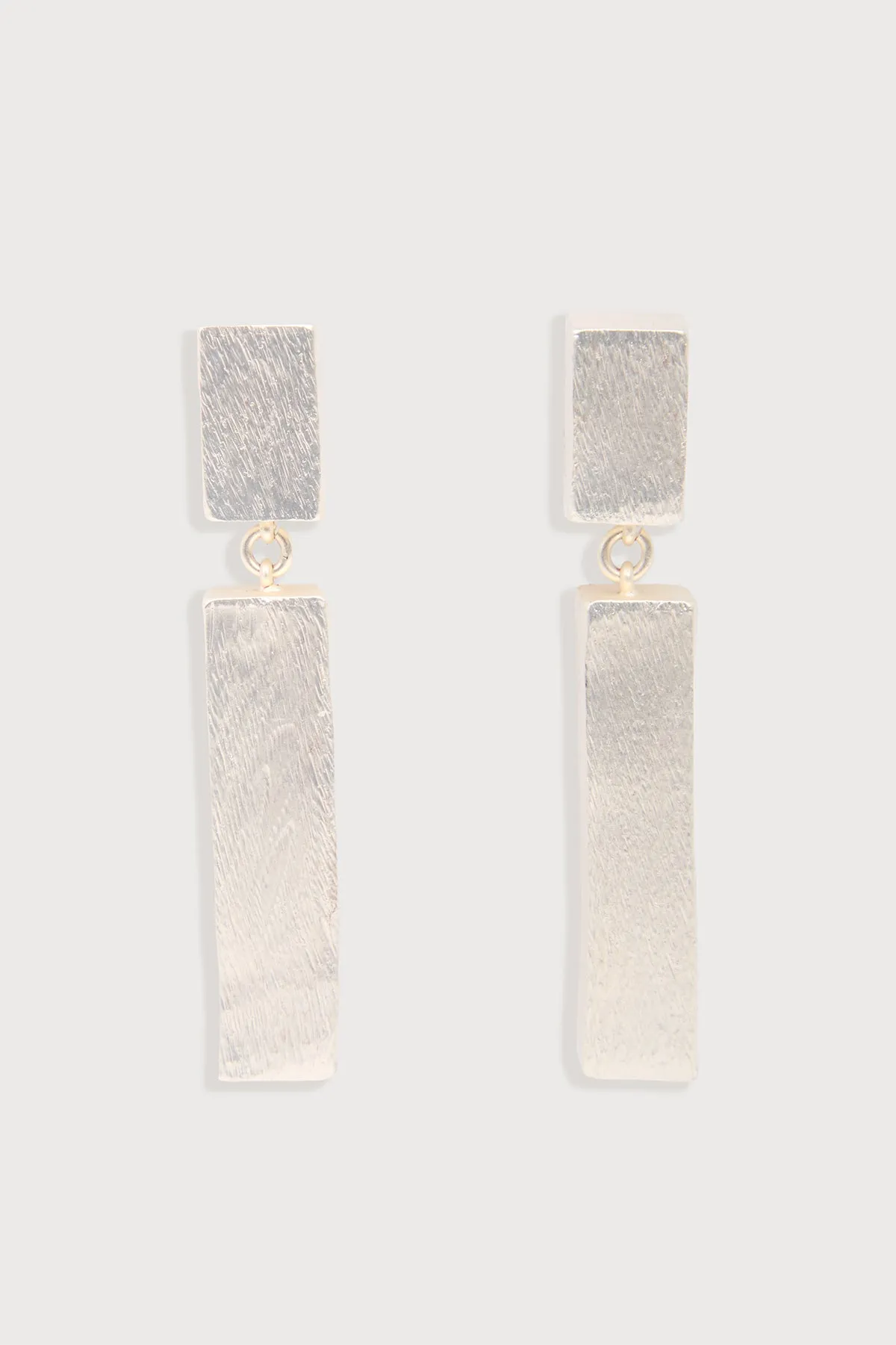 Duo Rectangle Metal Earrings sold by SAACHI product image thumbnail 3