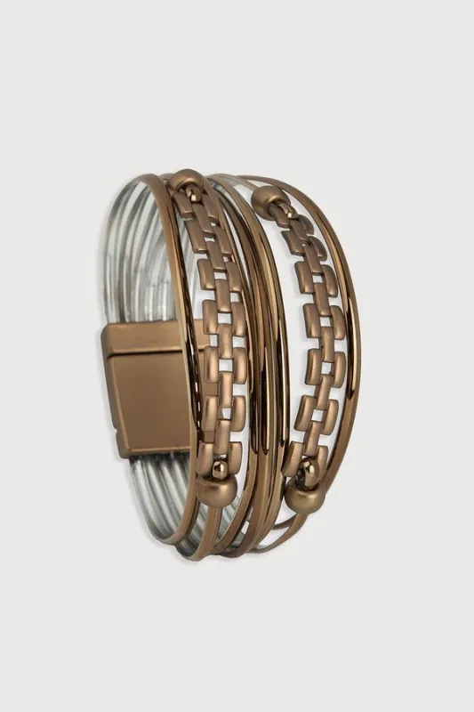 Chain & Cord Leather Bracelet sold by SAACHI