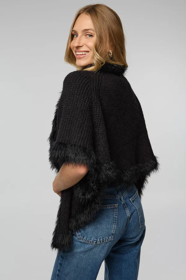 Fur Trim Knit Open Cardigan sold by SAACHI product image thumbnail 2