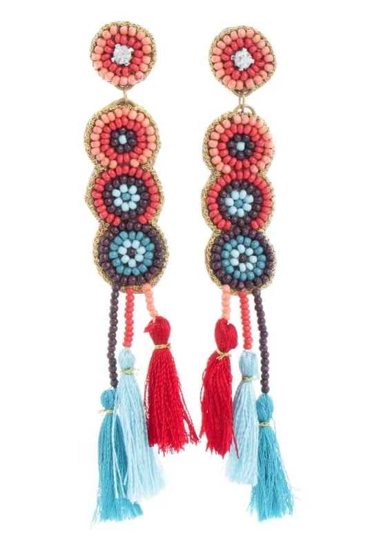 Ruby Aquamarine Earrings sold by SAACHI