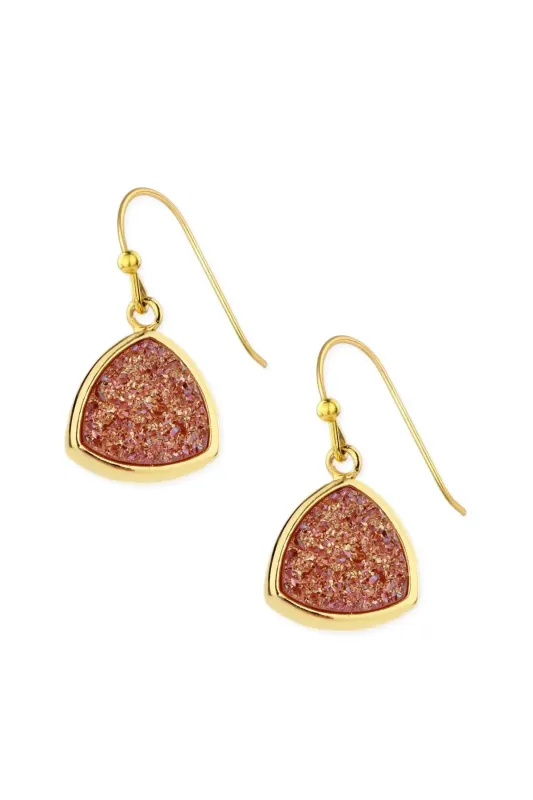 Triangle Dangle Druzy Earring sold by SAACHI