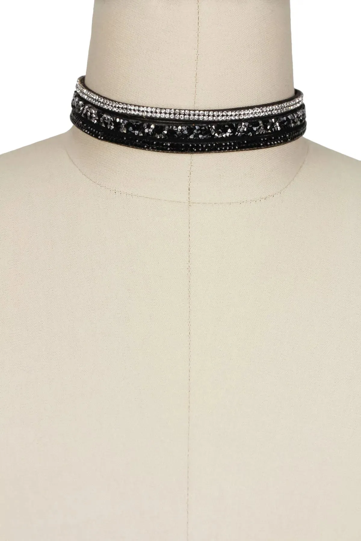 Layered Multi Strand Crystal Choker sold by SAACHI product image thumbnail 3