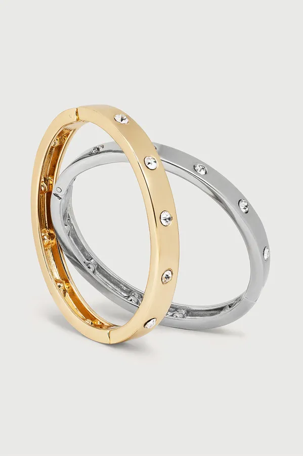 Studded Hinged Bangle Bracelet sold by SAACHI product image thumbnail 2