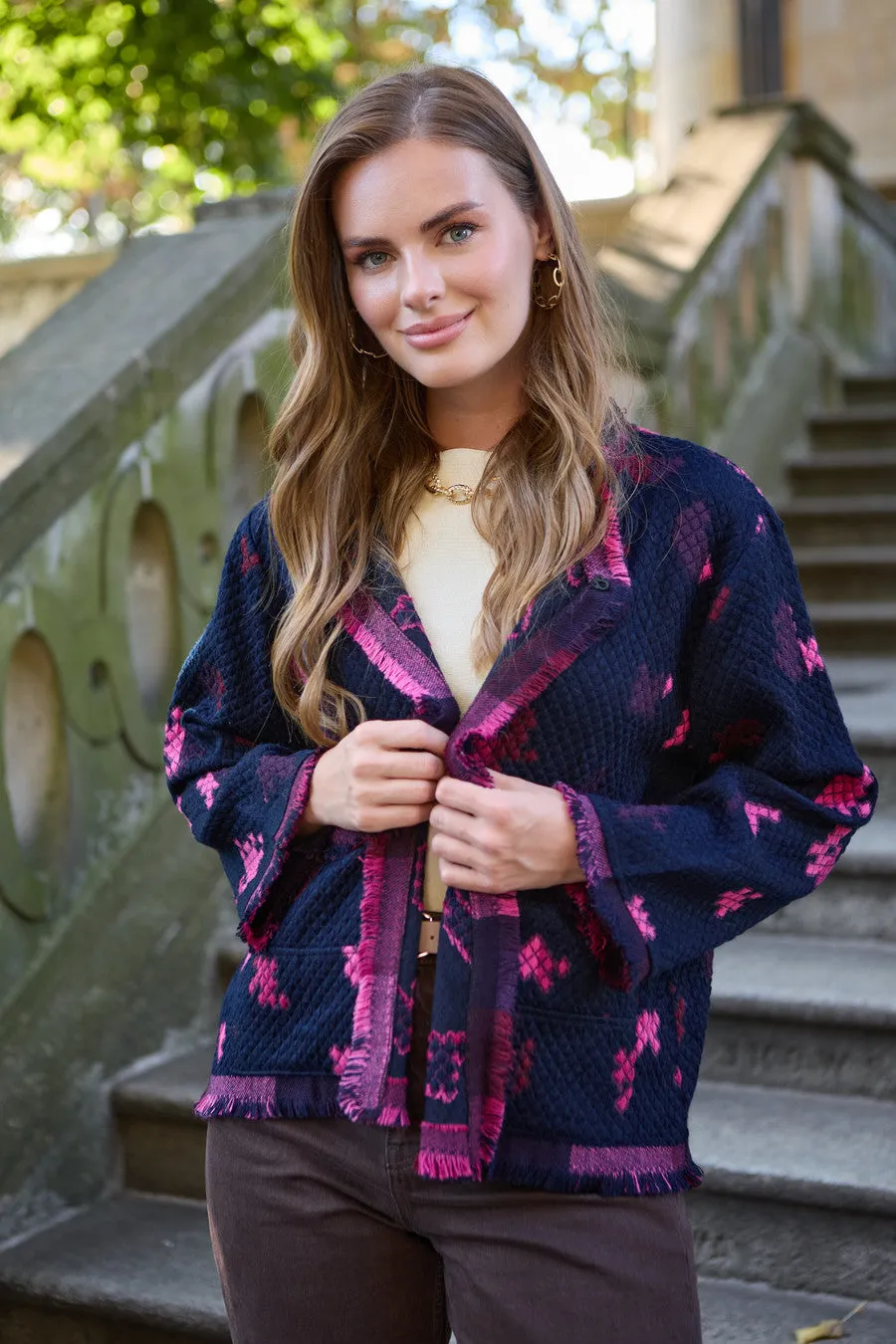 Abstract Bloom Short Jacket sold by SAACHI product image thumbnail 4