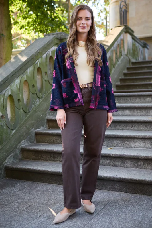 Abstract Bloom Short Jacket sold by SAACHI