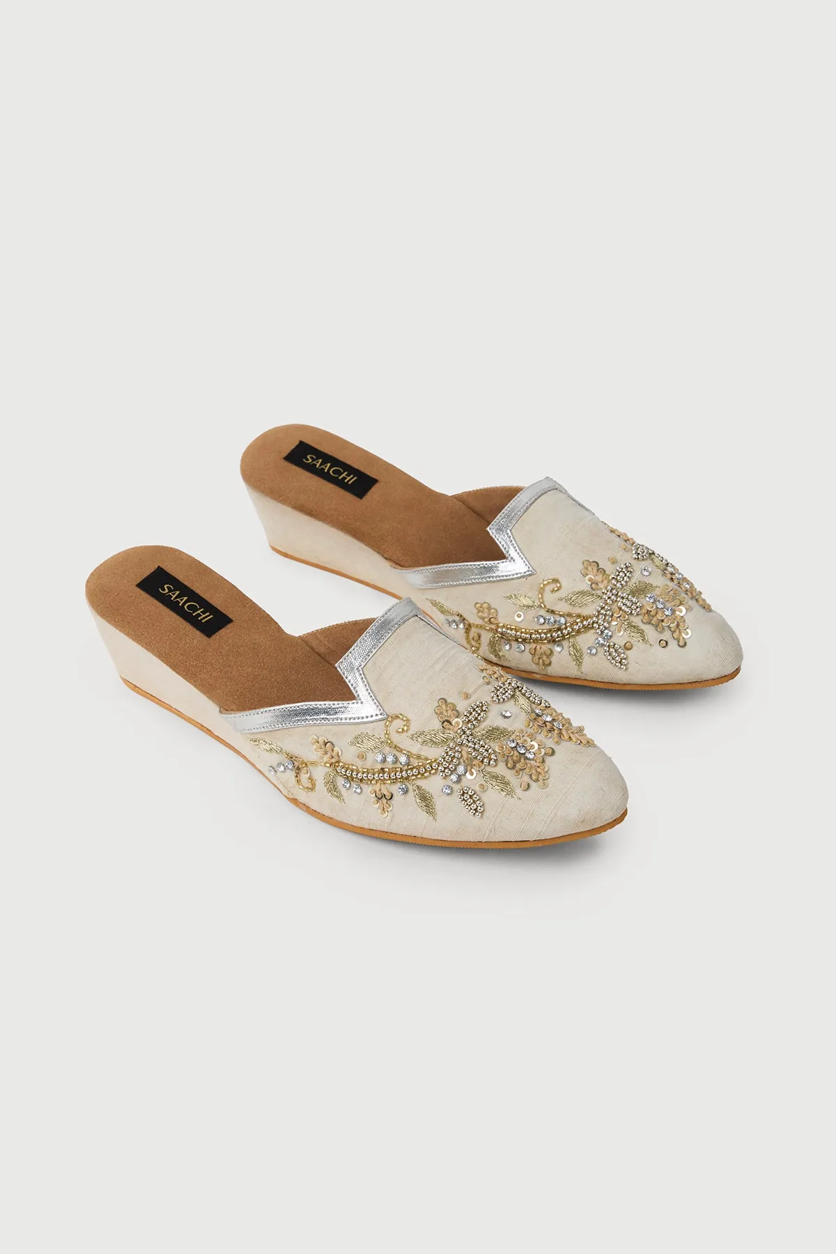 Floral Embellished Trim Mules sold by SAACHI