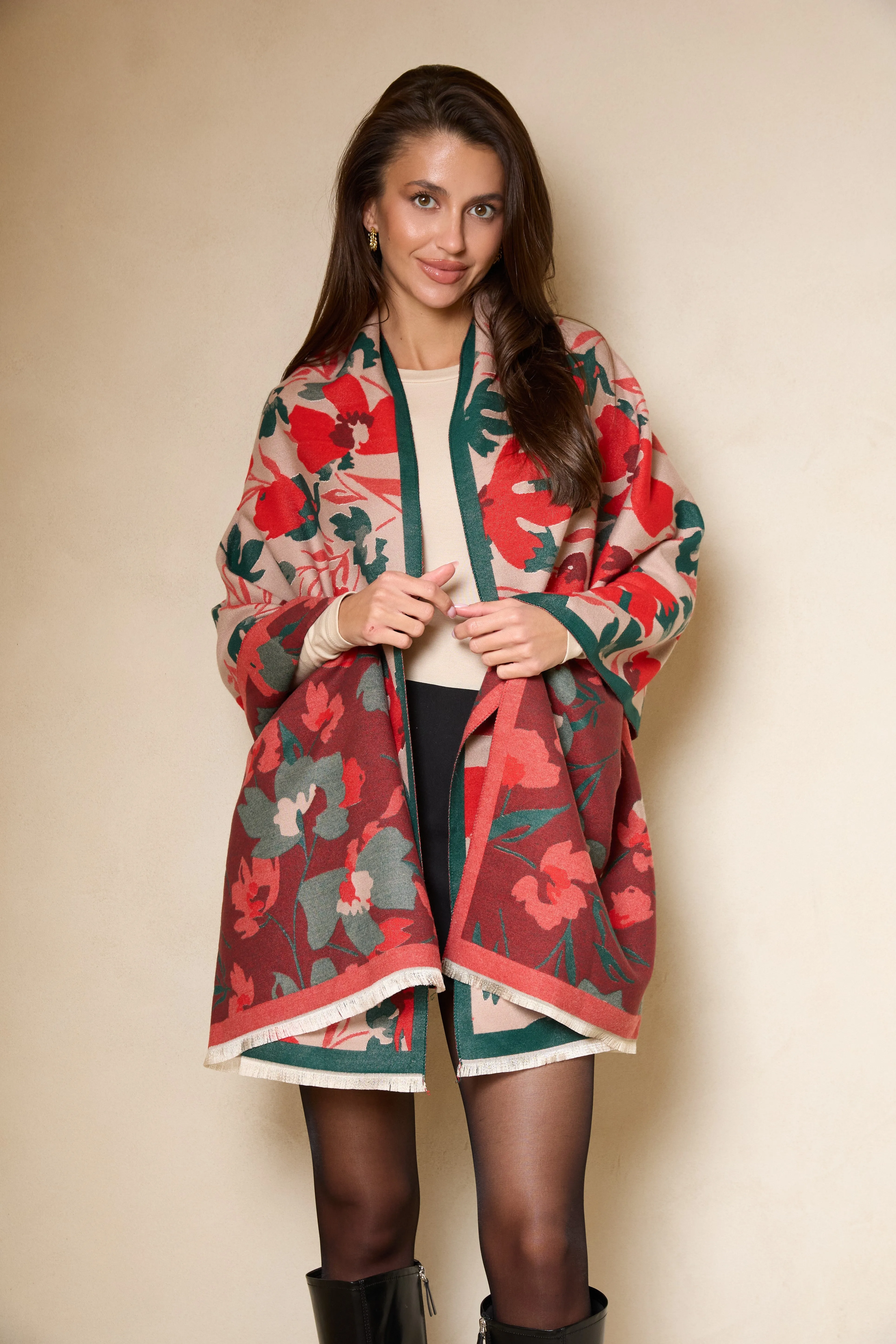 Reversible Scarf Big Floral sold by SAACHI