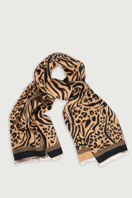 Animal Print Reversible Scarf sold by SAACHI
