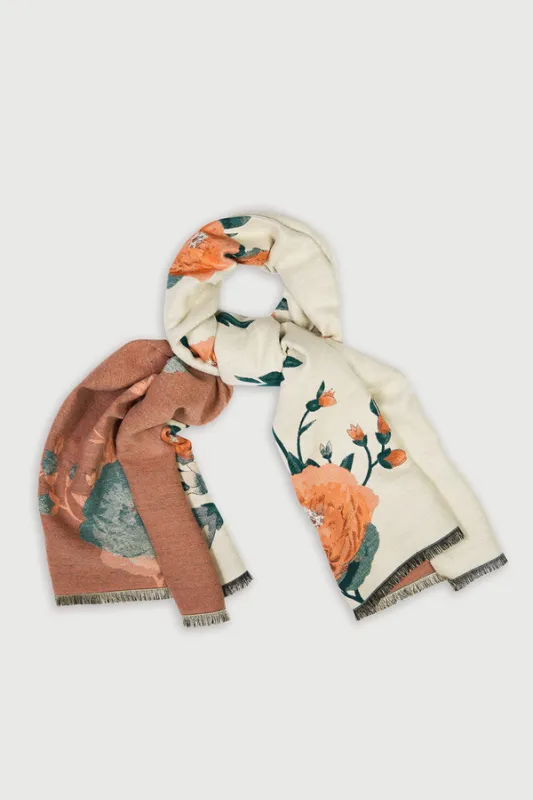 Marigold Bloom Reversible Scarf sold by SAACHI