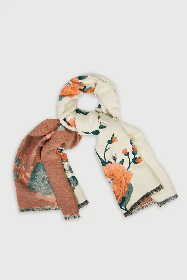 Marigold Bloom Reversible Scarf sold by SAACHI