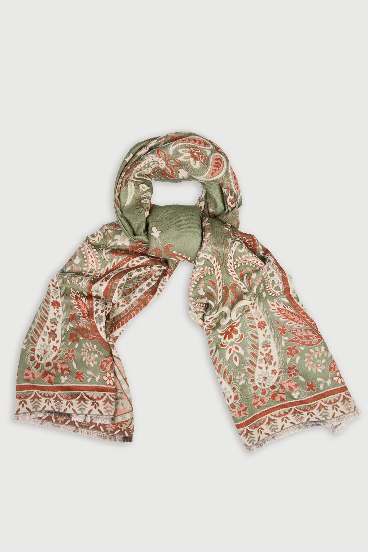 Paisley Motif Reversible Scarf sold by SAACHI product image thumbnail 4