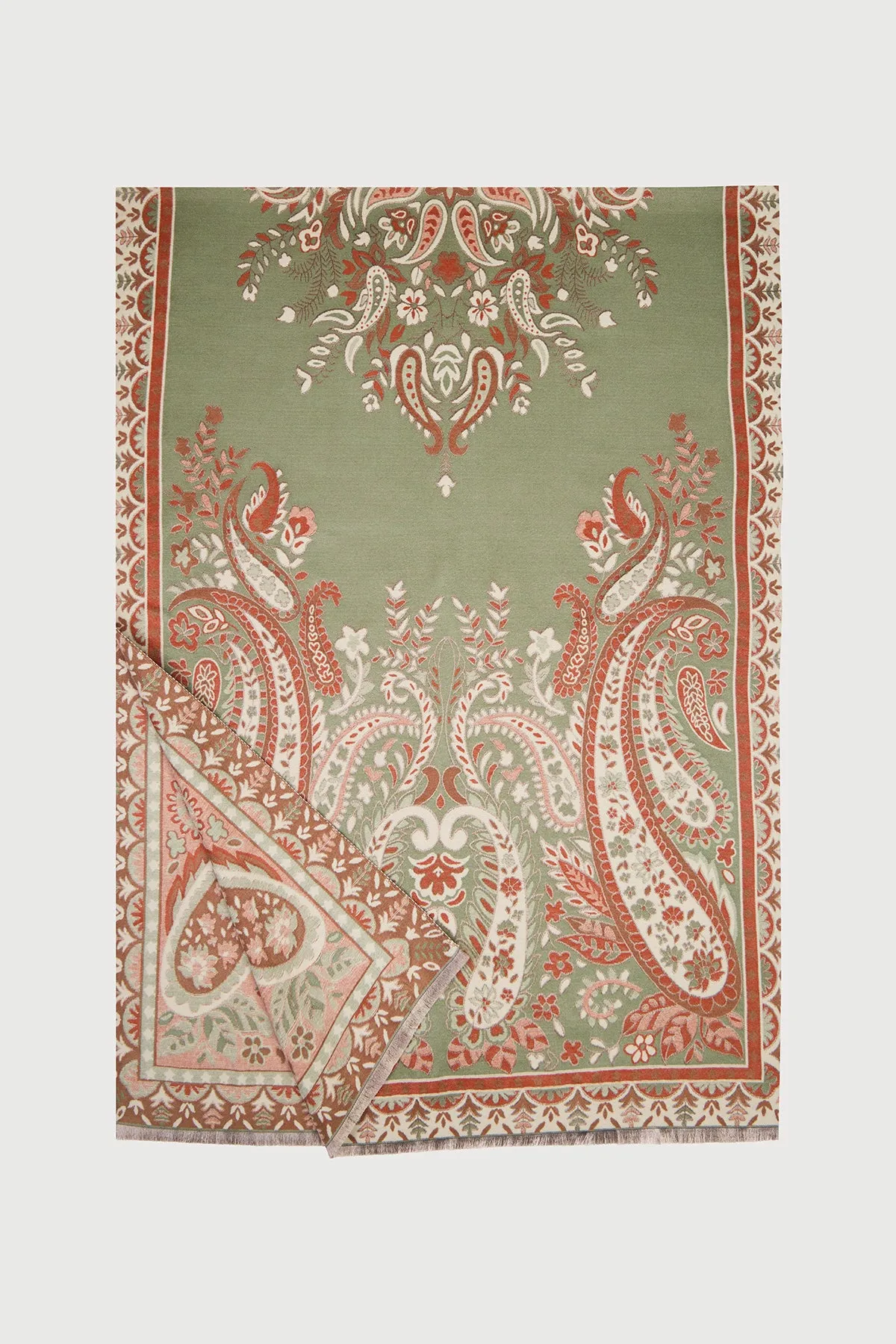 Paisley Motif Reversible Scarf sold by SAACHI product image thumbnail 5