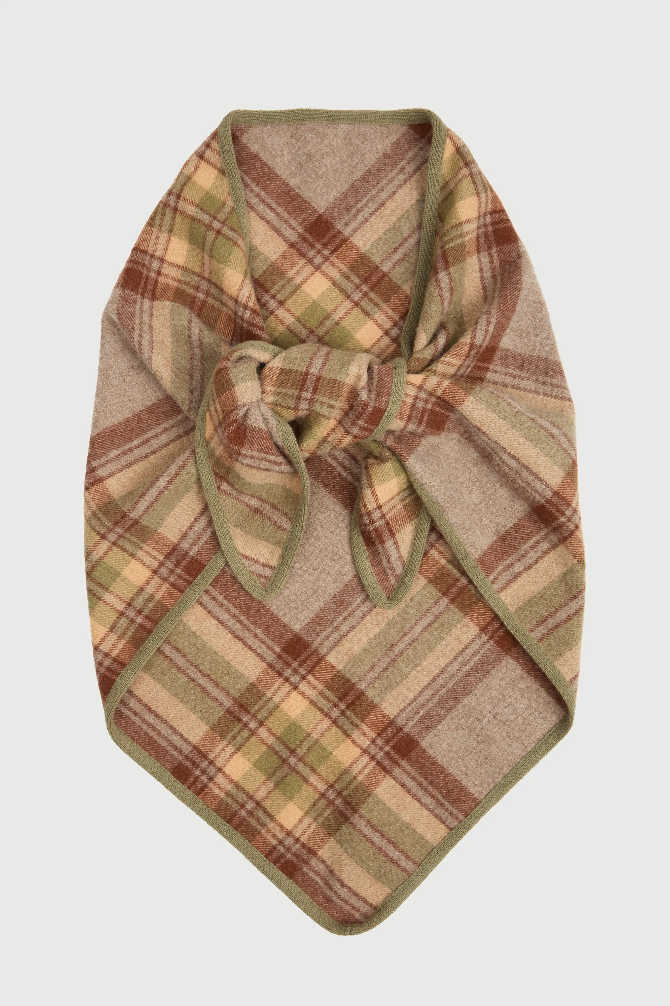 Plaid Wool Triangle Scarf sold by SAACHI product image thumbnail 2