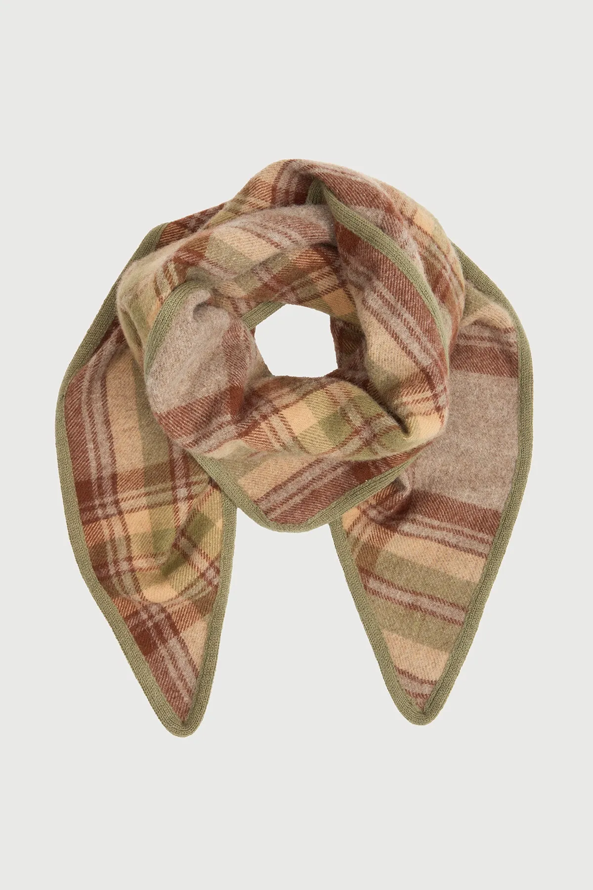 Plaid Wool Triangle Scarf sold by SAACHI