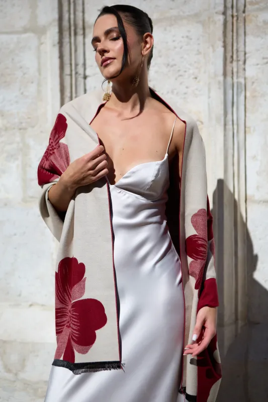 Fresh Floral Reversible Scarf sold by SAACHI