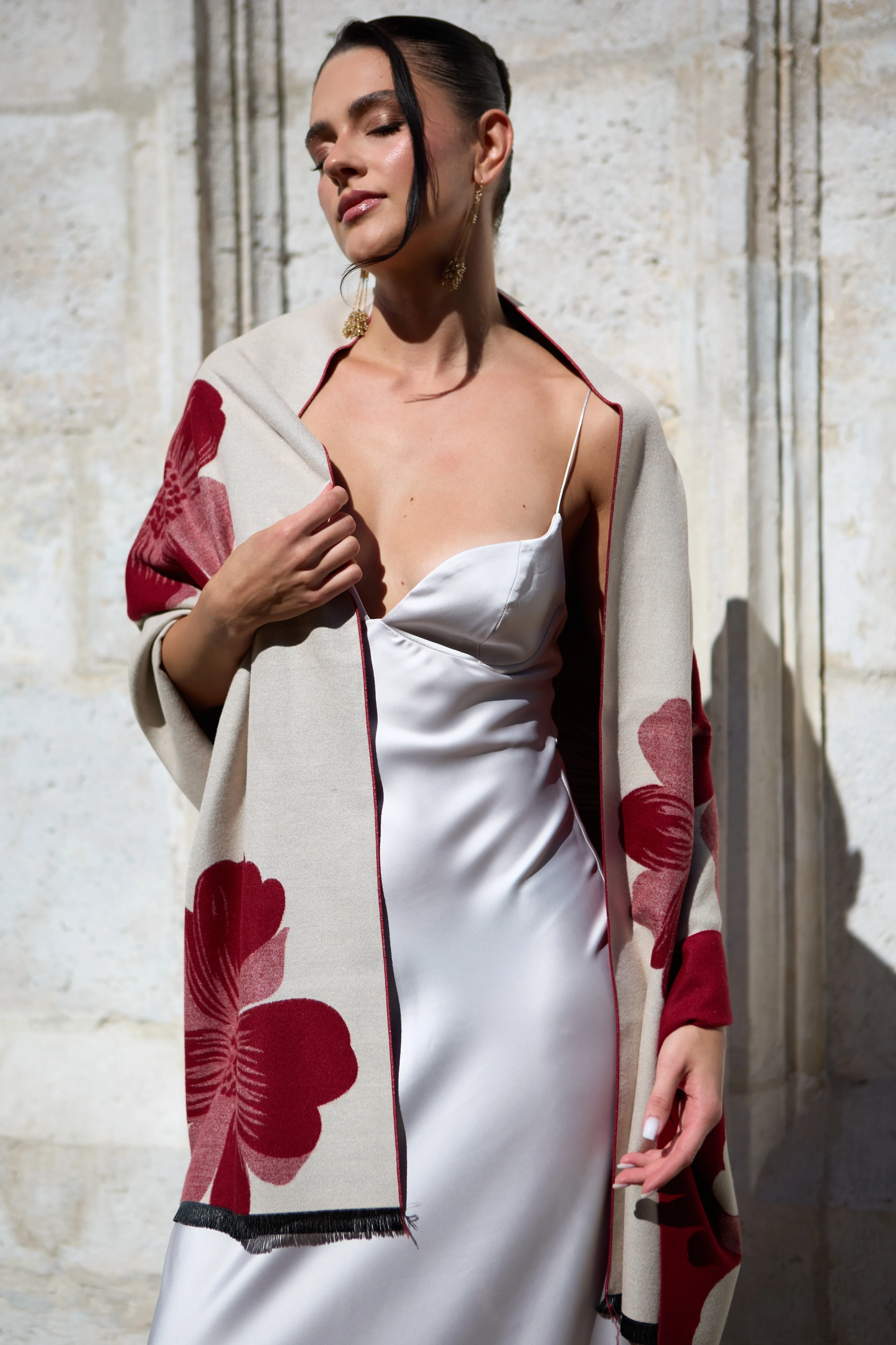 Fresh Floral Reversible Scarf sold by SAACHI