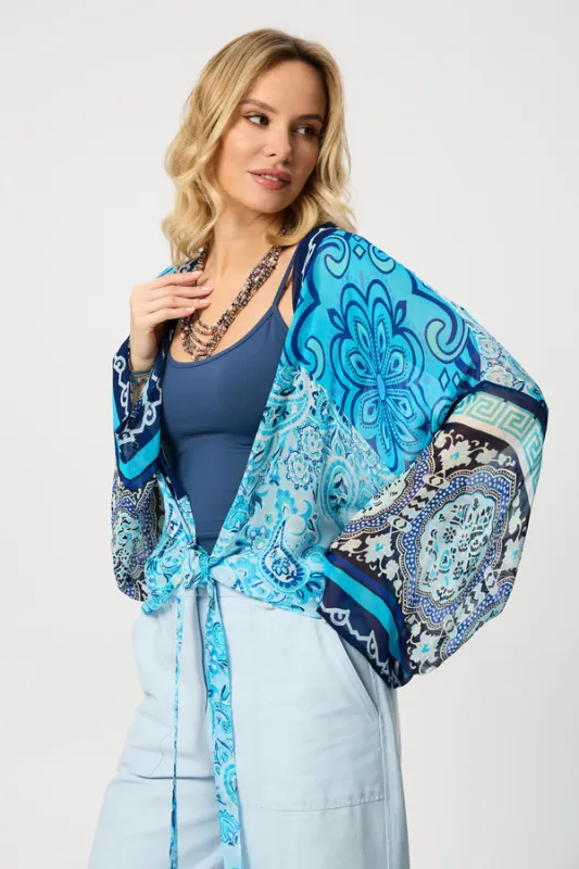 Flare Sleeve Tie Front Kimono sold by SAACHI