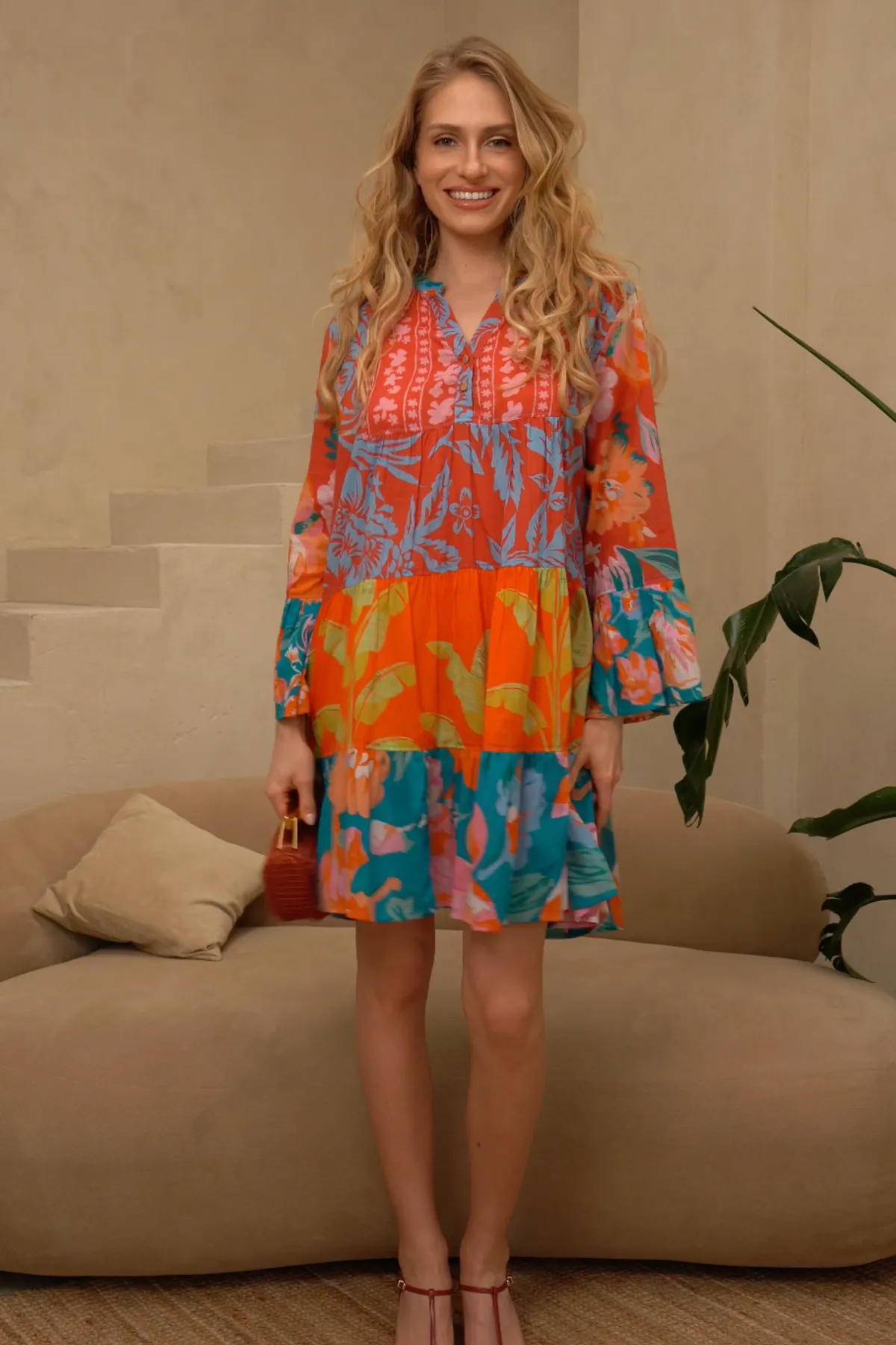 Sunset Tunic Cover Up Dress sold by SAACHI