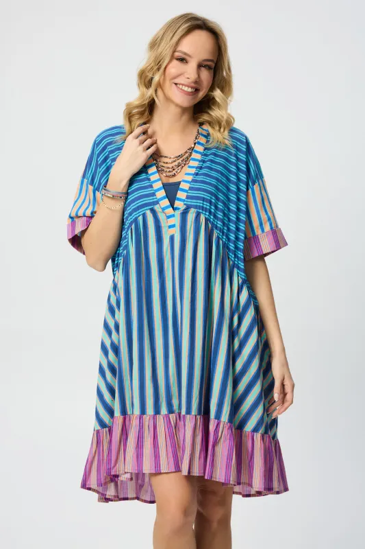 Bold Striped Cover Up Dress sold by SAACHI
