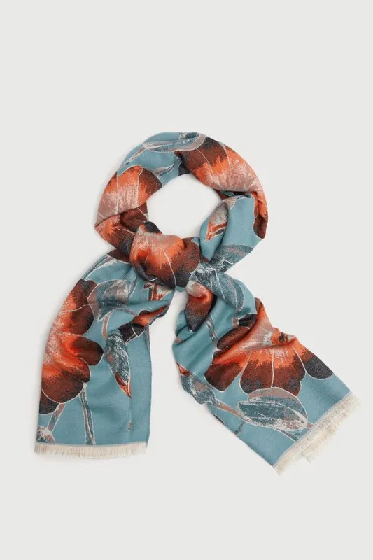 Reversible Blooming Botanical Scarf sold by SAACHI